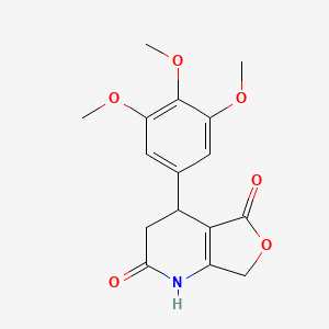 molecular formula C16H17NO6 B11481827 4-(3,4,5-trimethoxyphenyl)-4,7-dihydrofuro[3,4-b]pyridine-2,5(1H,3H)-dione 