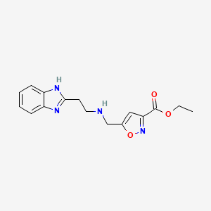 ethyl 5-({[2-(1H-benzimidazol-2-yl)ethyl]amino}methyl)-1,2-oxazole-3-carboxylate