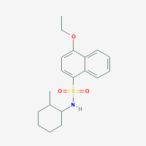 molecular formula C19H25NO3S B11481866 4-ethoxy-N-(2-methylcyclohexyl)naphthalene-1-sulfonamide 