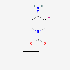 molecular formula C10H19FN2O2 B1148190 (3R,4R)-叔丁基4-氨基-3-氟哌啶-1-羧酸酯 CAS No. 907544-16-5