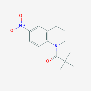 molecular formula C14H18N2O3 B11481900 2,2-dimethyl-1-(6-nitro-3,4-dihydroquinolin-1(2H)-yl)propan-1-one 