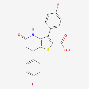 3,7-Bis(4-fluorophenyl)-5-oxo-4,5,6,7-tetrahydrothieno[3,2-b]pyridine-2-carboxylic acid