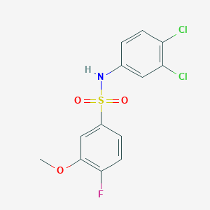 molecular formula C13H10Cl2FNO3S B11481906 N-(3,4-dichlorophenyl)-4-fluoro-3-methoxybenzenesulfonamide 