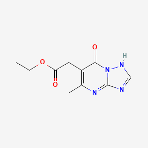 molecular formula C10H12N4O3 B11481919 [1,2,4]Triazolo[1,5-a]pyrimidine-6-acetic acid, 7-hydroxy-5-methyl-, ethyl ester 