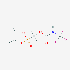 molecular formula C9H17F3NO5P B11481931 (1-diethoxyphosphoryl-1-methyl-ethyl) N-(trifluoromethyl)carbamate 