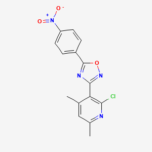 2-Chloro-4,6-dimethyl-3-[5-(4-nitrophenyl)-1,2,4-oxadiazol-3-yl]pyridine