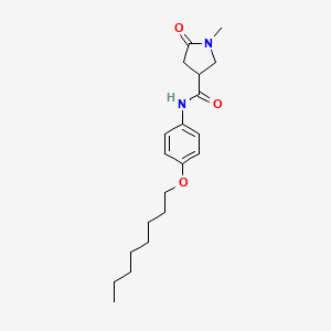 molecular formula C20H30N2O3 B11481939 1-methyl-N-[4-(octyloxy)phenyl]-5-oxopyrrolidine-3-carboxamide 