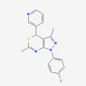 1-(4-Fluorophenyl)-3,6-dimethyl-4-(pyridin-3-yl)-1,4-dihydropyrazolo[3,4-d][1,3]thiazine