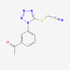 molecular formula C11H9N5OS B11481994 Acetonitrile, 2-[[1-(3-acetylphenyl)-1H-1,2,3,4-tetrazol-5-yl]thio]- 