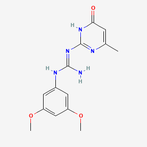 molecular formula C14H17N5O3 B11482012 1-(3,5-Dimethoxyphenyl)-3-(4-methyl-6-oxo-1,6-dihydropyrimidin-2-yl)guanidine 