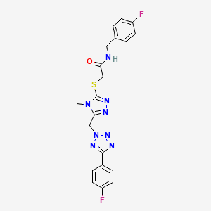 N-(4-fluorobenzyl)-2-[(5-{[5-(4-fluorophenyl)-2H-tetrazol-2-yl]methyl}-4-methyl-4H-1,2,4-triazol-3-yl)sulfanyl]acetamide