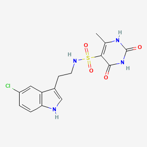 N-[2-(5-chloro-1H-indol-3-yl)ethyl]-6-methyl-2,4-dioxo-1,2,3,4-tetrahydropyrimidine-5-sulfonamide