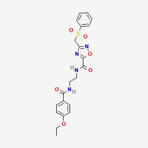 N-(2-{[(4-ethoxyphenyl)carbonyl]amino}ethyl)-3-[(phenylsulfonyl)methyl]-1,2,4-oxadiazole-5-carboxamide