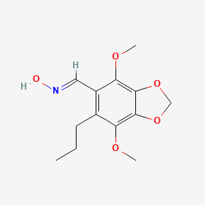 molecular formula C13H17NO5 B11482086 (E)-1-(4,7-dimethoxy-6-propyl-1,3-benzodioxol-5-yl)-N-hydroxymethanimine 