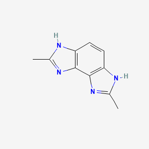 molecular formula C10H10N4 B11482100 Imidazo[4,5-e][1,3]benzimidazole, 1,6-dihydro-2,7-dimethyl- CAS No. 205391-03-3