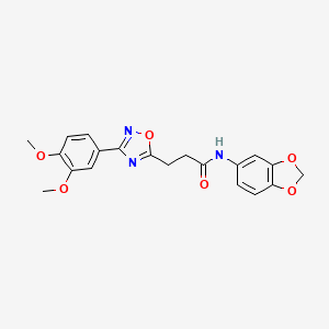 N-(1,3-benzodioxol-5-yl)-3-[3-(3,4-dimethoxyphenyl)-1,2,4-oxadiazol-5-yl]propanamide