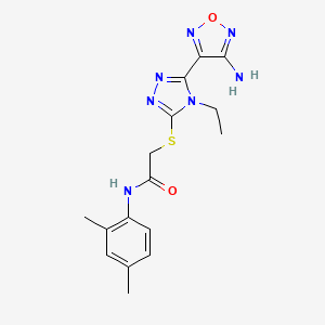 2-{[5-(4-amino-1,2,5-oxadiazol-3-yl)-4-ethyl-4H-1,2,4-triazol-3-yl]sulfanyl}-N-(2,4-dimethylphenyl)acetamide