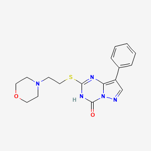 2-{[2-(morpholin-4-yl)ethyl]sulfanyl}-8-phenylpyrazolo[1,5-a][1,3,5]triazin-4(3H)-one