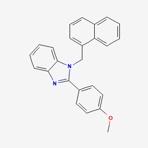 molecular formula C25H20N2O B11482170 2-(4-methoxyphenyl)-1-(naphthalen-1-ylmethyl)-1H-benzimidazole 