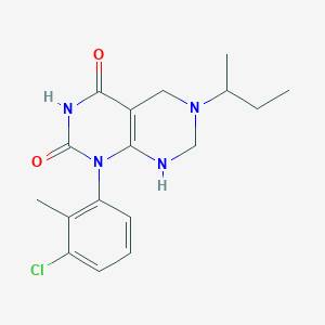 molecular formula C17H21ClN4O2 B11482174 6-(butan-2-yl)-1-(3-chloro-2-methylphenyl)-5,6,7,8-tetrahydropyrimido[4,5-d]pyrimidine-2,4(1H,3H)-dione 