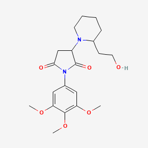 3-[2-(2-Hydroxyethyl)piperidin-1-yl]-1-(3,4,5-trimethoxyphenyl)pyrrolidine-2,5-dione