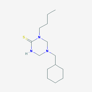 molecular formula C14H27N3S B11482227 1-Butyl-5-(cyclohexylmethyl)-1,3,5-triazinane-2-thione 