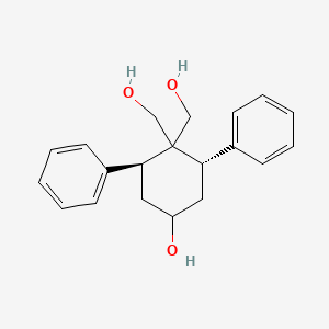 molecular formula C20H24O3 B11482232 (3S,5S)-4,4-bis(hydroxymethyl)-3,5-diphenylcyclohexan-1-ol 