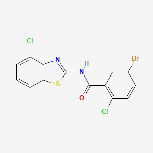 5-bromo-2-chloro-N-(4-chloro-1,3-benzothiazol-2-yl)benzamide