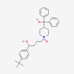 B1148225 1-(4-Tert-butylphenyl)-4-[4-[hydroxy(diphenyl)methyl]-1-oxidopiperidin-1-ium-1-yl]butan-1-ol CAS No. 634901-83-0