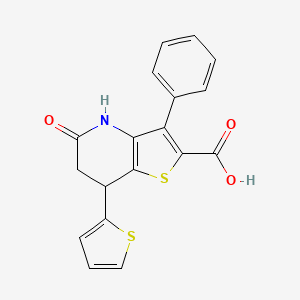 5-Oxo-3-phenyl-7-(thiophen-2-yl)-4,5,6,7-tetrahydrothieno[3,2-b]pyridine-2-carboxylic acid