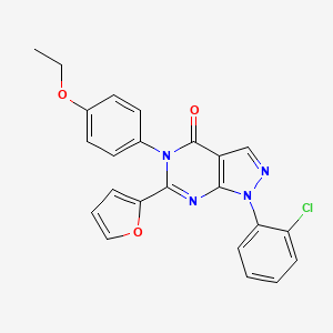 1-(2-chlorophenyl)-5-(4-ethoxyphenyl)-6-(furan-2-yl)-1,5-dihydro-4H-pyrazolo[3,4-d]pyrimidin-4-one