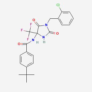 4-tert-butyl-N-[1-(2-chlorobenzyl)-2,5-dioxo-4-(trifluoromethyl)imidazolidin-4-yl]benzamide