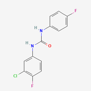 molecular formula C13H9ClF2N2O B11482330 1-(3-Chloro-4-fluorophenyl)-3-(4-fluorophenyl)urea 