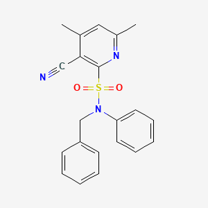 N-benzyl-3-cyano-4,6-dimethyl-N-phenylpyridine-2-sulfonamide