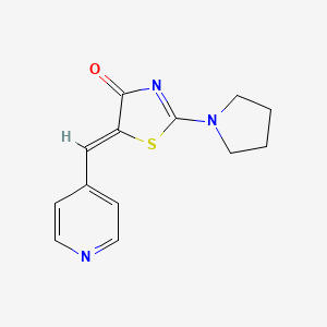 (5Z)-5-(pyridin-4-ylmethylidene)-2-(pyrrolidin-1-yl)-1,3-thiazol-4(5H)-one