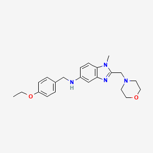 molecular formula C22H28N4O2 B11482368 N-(4-ethoxybenzyl)-1-methyl-2-(morpholin-4-ylmethyl)-1H-benzimidazol-5-amine 