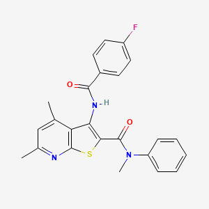 3-{[(4-fluorophenyl)carbonyl]amino}-N,4,6-trimethyl-N-phenylthieno[2,3-b]pyridine-2-carboxamide