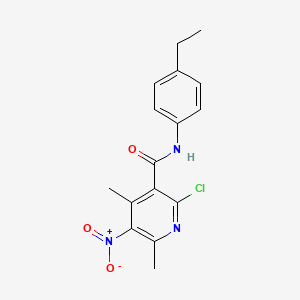 2-chloro-N-(4-ethylphenyl)-4,6-dimethyl-5-nitropyridine-3-carboxamide