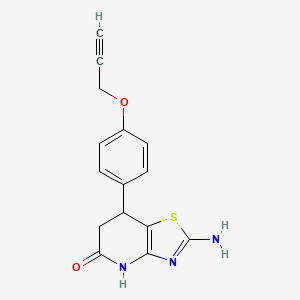 molecular formula C15H13N3O2S B11482412 2-amino-7-[4-(prop-2-yn-1-yloxy)phenyl]-6,7-dihydro[1,3]thiazolo[4,5-b]pyridin-5(4H)-one 