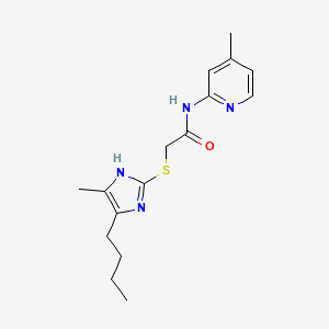 2-[(5-butyl-4-methyl-1H-imidazol-2-yl)sulfanyl]-N-(4-methylpyridin-2-yl)acetamide