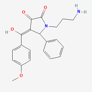 1-(3-aminopropyl)-3-hydroxy-4-[(4-methoxyphenyl)carbonyl]-5-phenyl-1,5-dihydro-2H-pyrrol-2-one