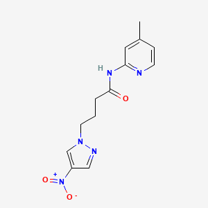 N-(4-methylpyridin-2-yl)-4-(4-nitro-1H-pyrazol-1-yl)butanamide