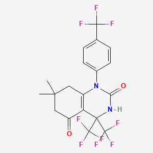 7,7-dimethyl-4,4-bis(trifluoromethyl)-1-[4-(trifluoromethyl)phenyl]-4,6,7,8-tetrahydroquinazoline-2,5(1H,3H)-dione