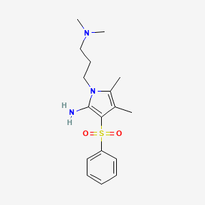 1-[3-(dimethylamino)propyl]-4,5-dimethyl-3-(phenylsulfonyl)-1H-pyrrol-2-amine