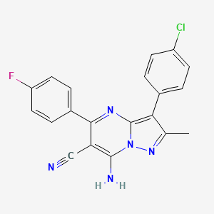 7-Amino-3-(4-chlorophenyl)-5-(4-fluorophenyl)-2-methylpyrazolo[1,5-a]pyrimidine-6-carbonitrile