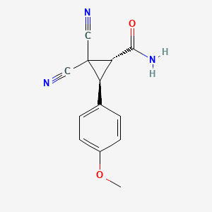 (1R,3S)-2,2-dicyano-3-(4-methoxyphenyl)cyclopropanecarboxamide