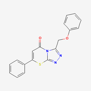 3-(phenoxymethyl)-7-phenyl-5H-[1,2,4]triazolo[3,4-b][1,3]thiazin-5-one