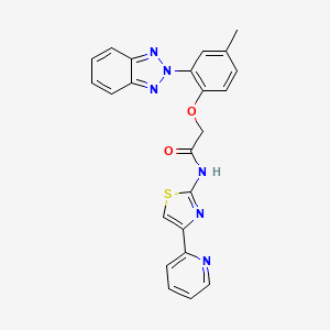 2-[2-(2H-benzotriazol-2-yl)-4-methylphenoxy]-N-[4-(pyridin-2-yl)-1,3-thiazol-2-yl]acetamide