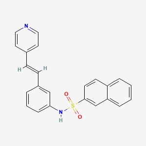 N-{3-[(E)-2-(pyridin-4-yl)ethenyl]phenyl}naphthalene-2-sulfonamide