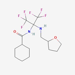 Cyclohexanecarboxamide, N-[2,2,2-trifluoro-1-[[(tetrahydro-2-furanyl)methyl]amino]-1-(trifluoromethyl)ethyl]-